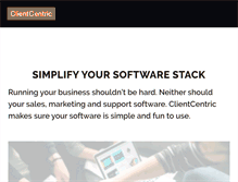 Tablet Screenshot of clientcentric.com